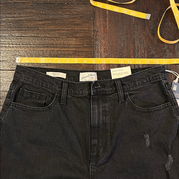 Vintage Straight Black Distressed Jeans - Picture 7 of 9